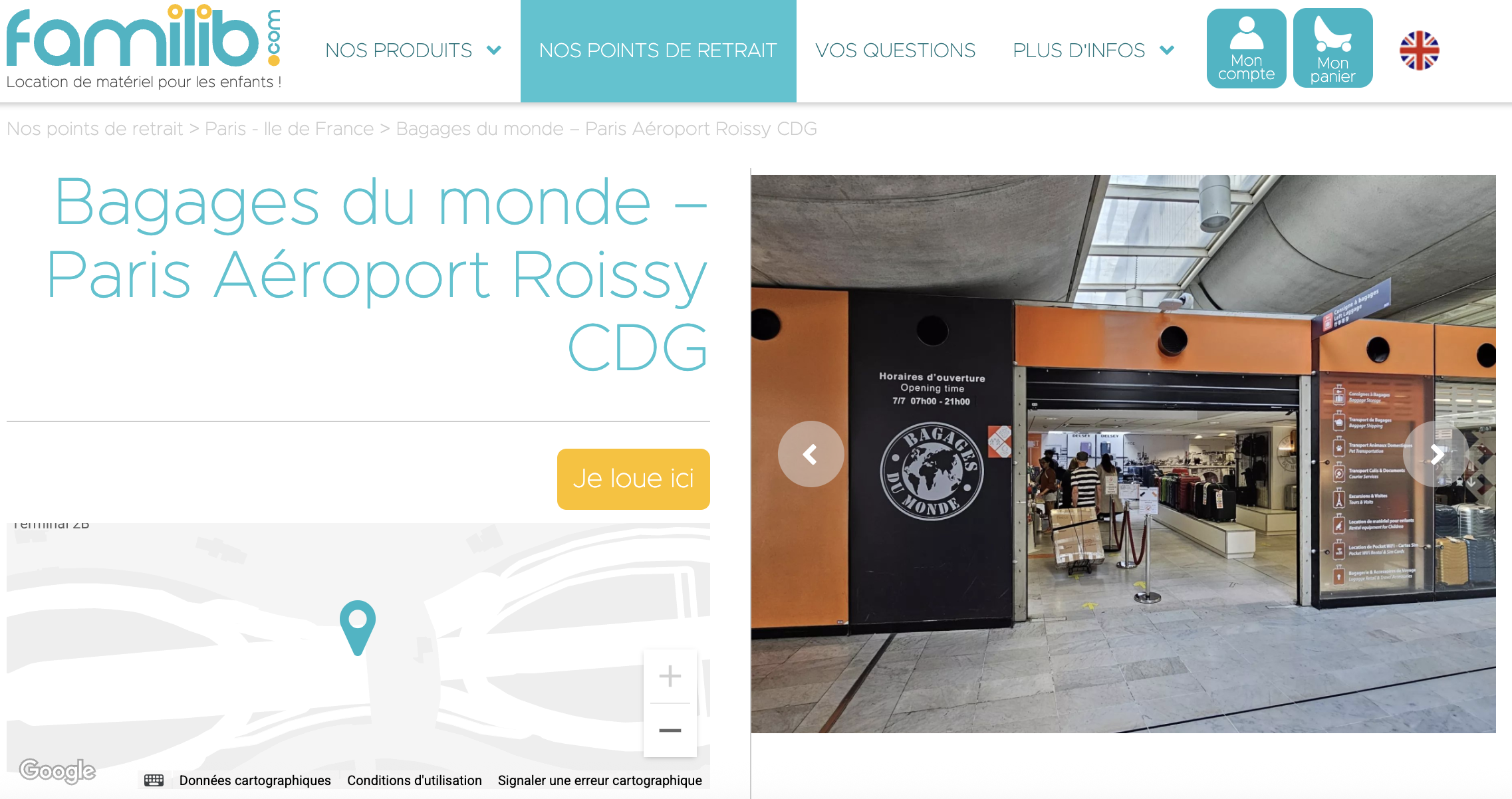 Rental stroller airport paris Roissy
